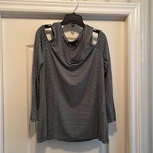 Long sleeved “cold shoulder” top